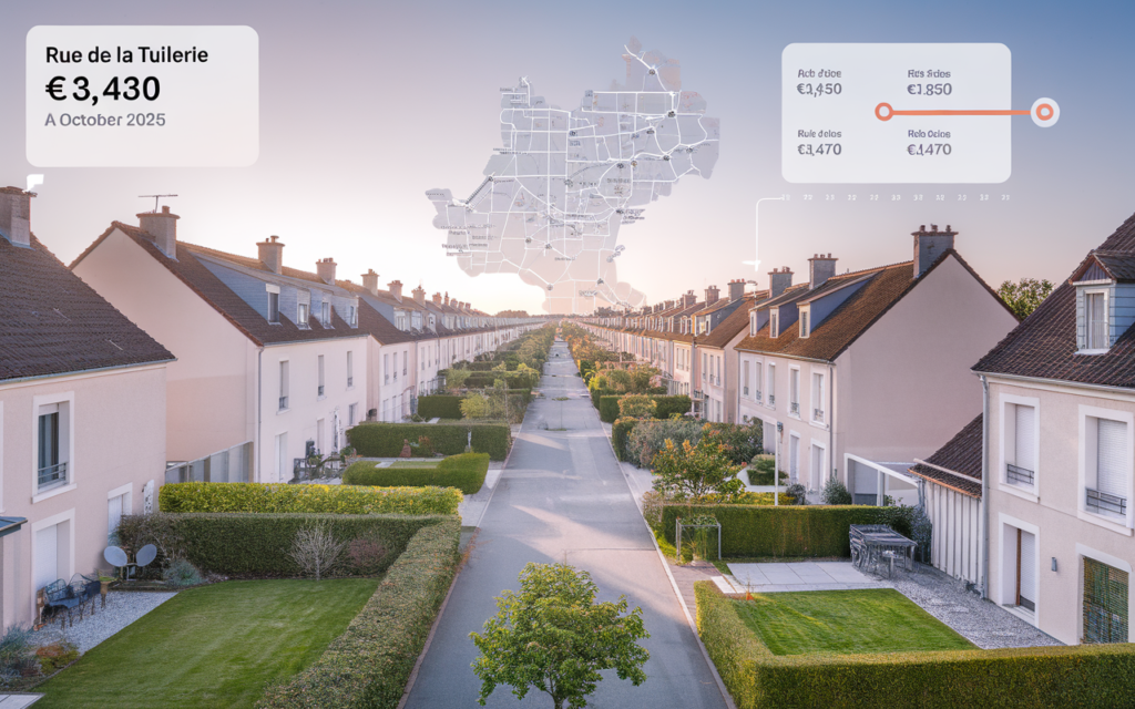 Graphique du prix au mètre carré dans le quartier Tuilerie à Breuillet