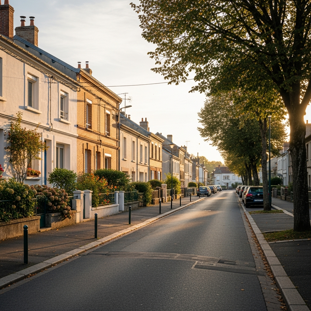 Vue de la Rue du Centre Commercial de Port Sud à Breuillet pour une estimation immobilière