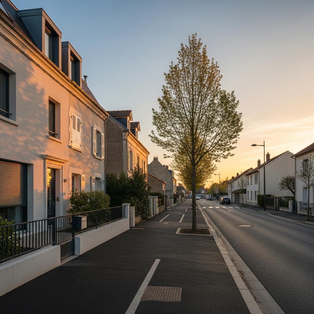 Vue de la Rue du Hameau de la Corvette à Breuillet pour estimation immobilière