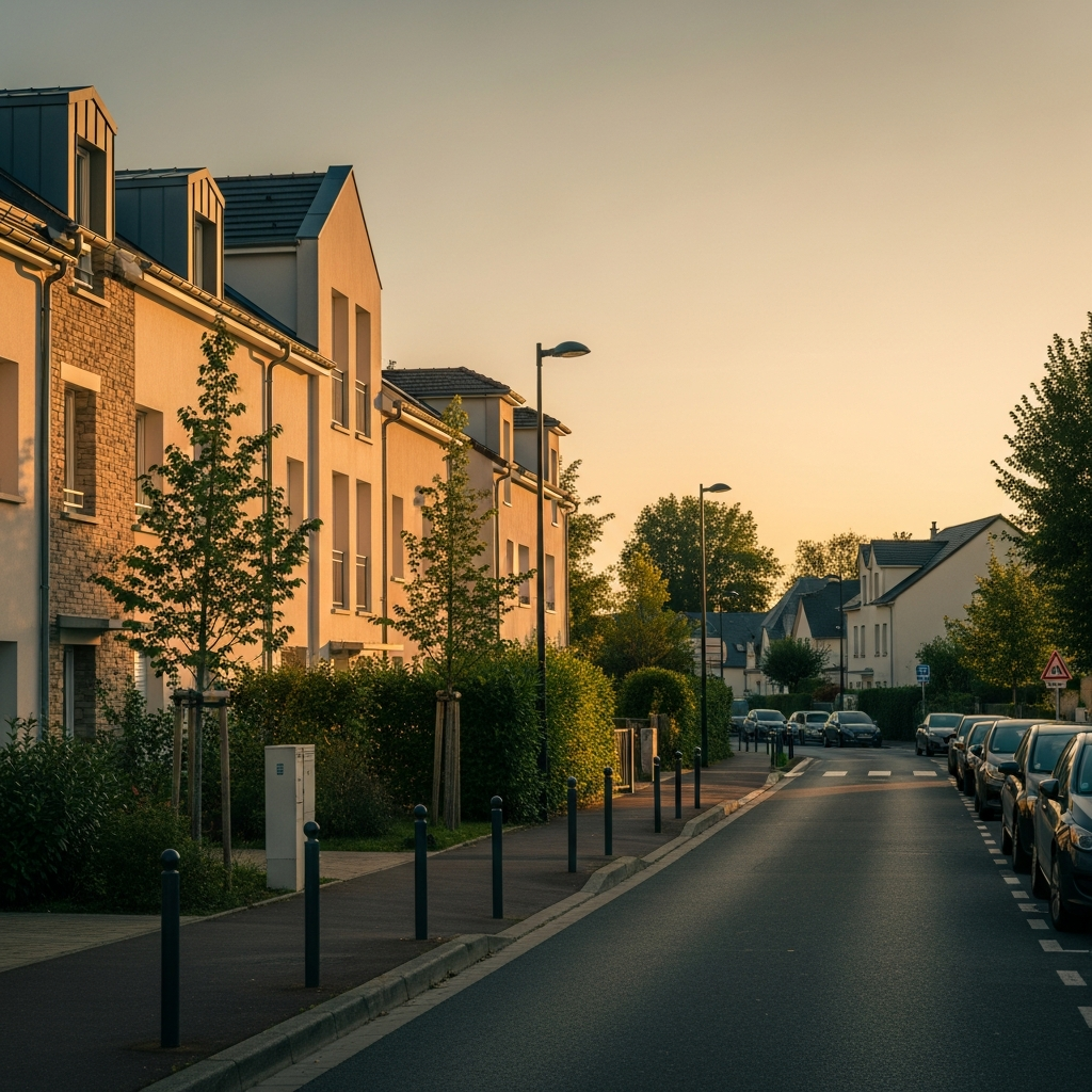 Vue d'une maison familiale située près d'une école à Breuillet