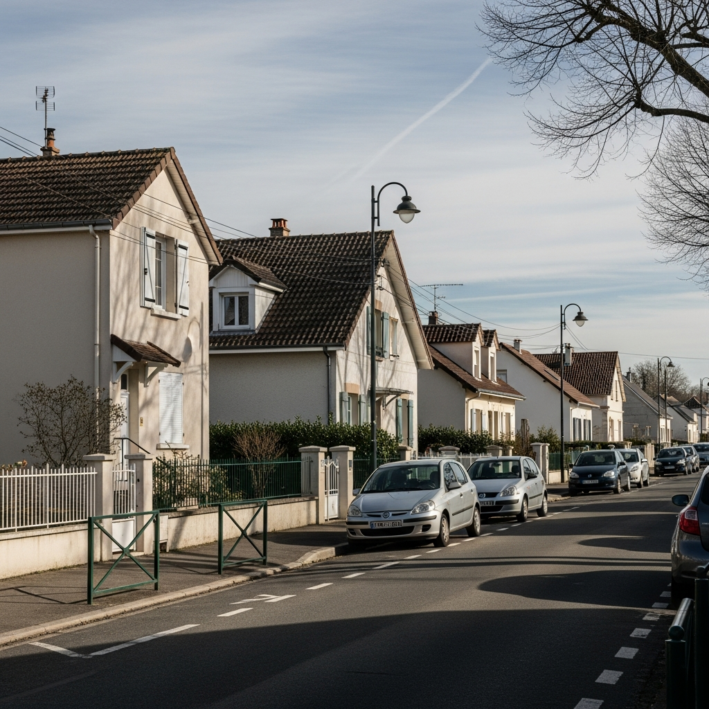 Vue d'une maison située dans un quartier résidentiel à Breuillet pour une estimation immobilière