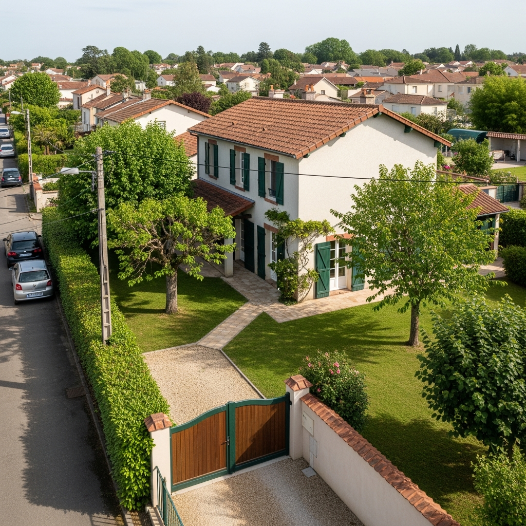Vue d'une maison avec un jardin à Breuillet Plateau pour estimation