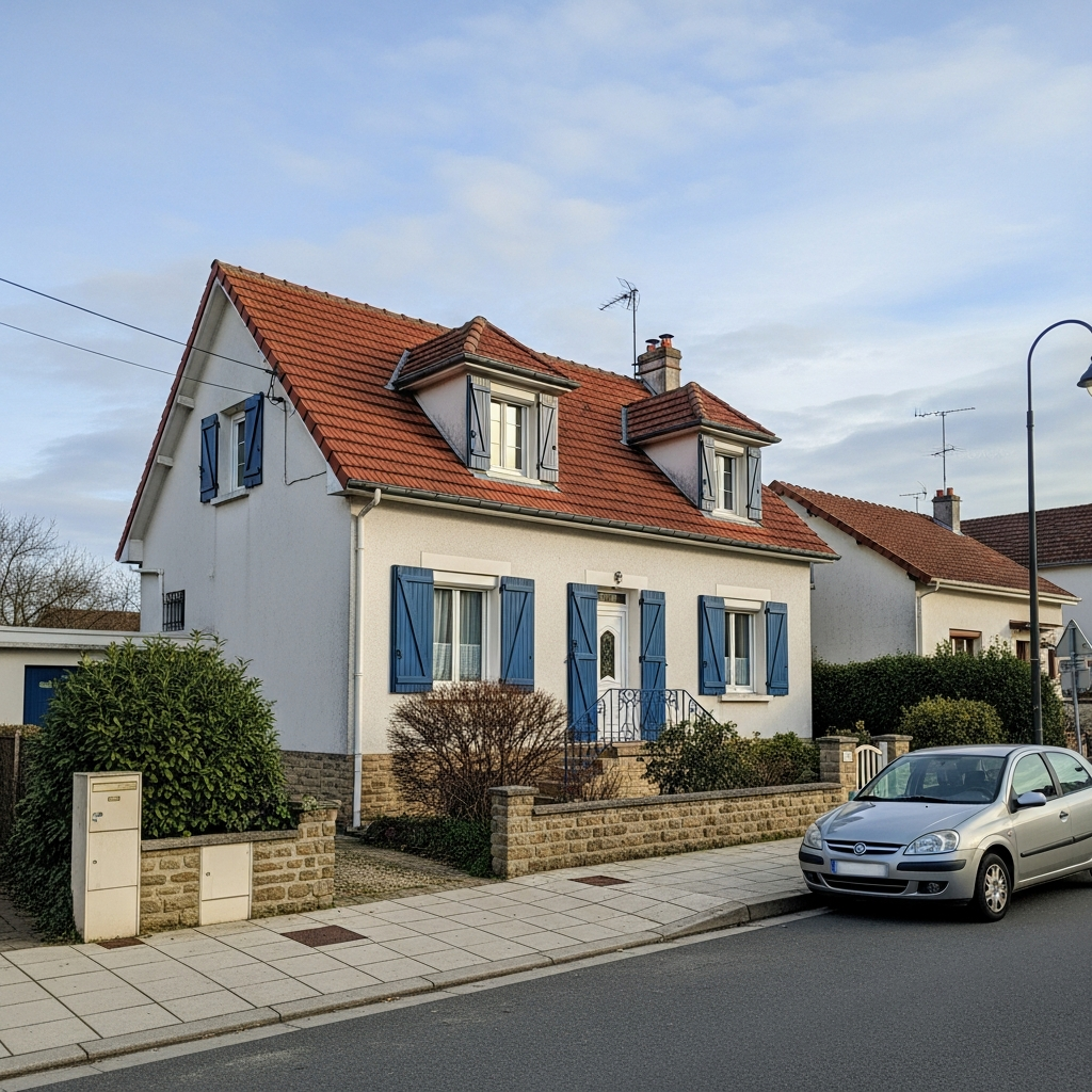 Vue d'un pavillon situé Rue de la Prairie à Breuillet pour estimation immobilière