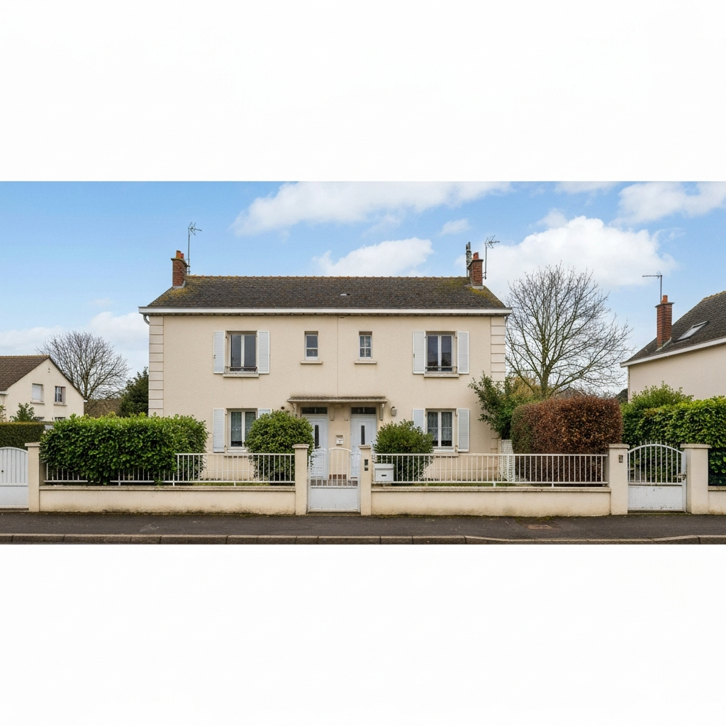 Vue de la Rue de la Mairie à Breuillet, illustrant les tendances des prix immobiliers