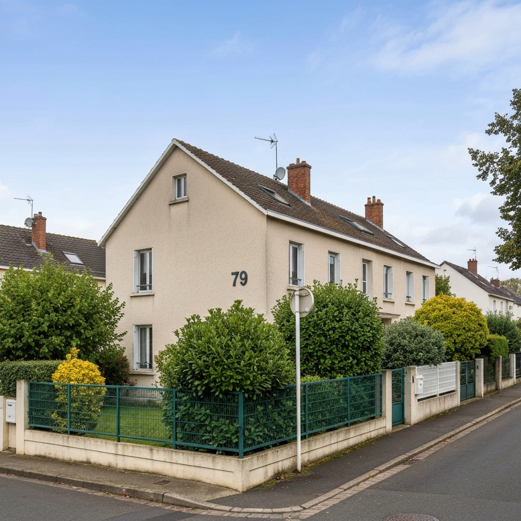 Façade d'une maison à vendre rapidement au centre de Breuillet